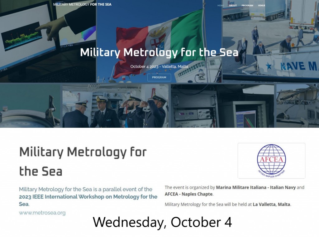 AFCEA MILITARY METROLOGY FOR THE SEA, Wednesday, October 4 MALTA